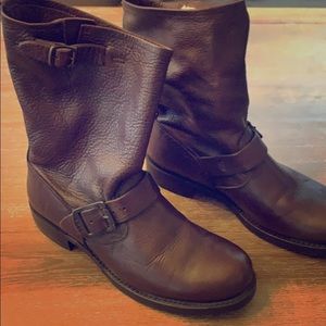 Frye Brown Moto Boots